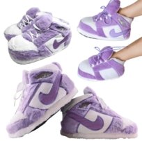 Kapcie Pluszowe fioletowe inspirowane nike jordan r. 35-44