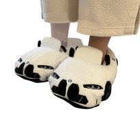 Kapcie pluszowe inspirowane BMW M3 M4 domowe białe uniwersalne r. 35-44