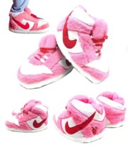 Kapcie Pluszowe różowe inspirowane nike jordan r. 35-44