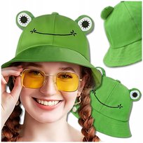 Kapelusz Czapka żaba BUCKET HAT RYBACKI żabka Zielona Letni na Lato Wakacje
