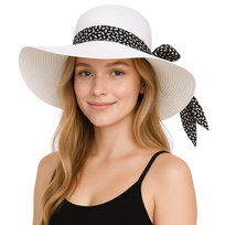 Kapelusz damski słomkowy letni plażowy Savanna White