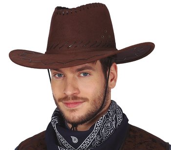 Kapelusz kowbojski męski brązowy czapka kowboja - Guirca