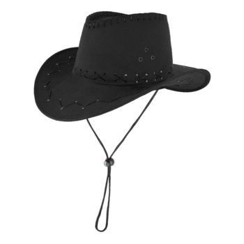 Kapelusz Kowbojski Zamszowy Czarny Z Gumką 54 Cm - Inna marka