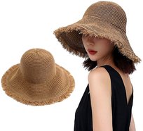 Kapelusz słomiany damski plażowy czapka elegancki boho na lato Edibazzar