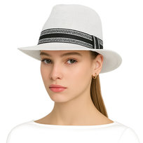 Kapelusz słomkowy przeciwsłoneczny damski męski Havana biały