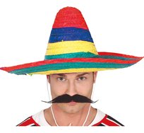 Kapelusz, Sombrero, Tęczowe, 58 cm, 1 sztuka Guirca