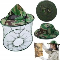 Kapelusz wędkarski z moskitierą na owady ochrony
