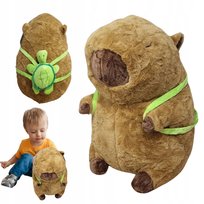 Kapibara z Plecakiem Pluszowym Żółwiem MASKOTKA PRZYTULANKA PLUSZAK 35 cm