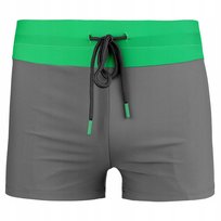 KĄPIELÓWKI MĘSKIE BOKSERKI SZORTY DO PŁYWANIA GŁADKIE WIĄZANE MORAJ M GRAPHITE