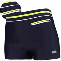 Kąpielówki Męskie Bokserki Szorty Do Pływania Z Kieszonką Zamek Moraj 5Xl Navy