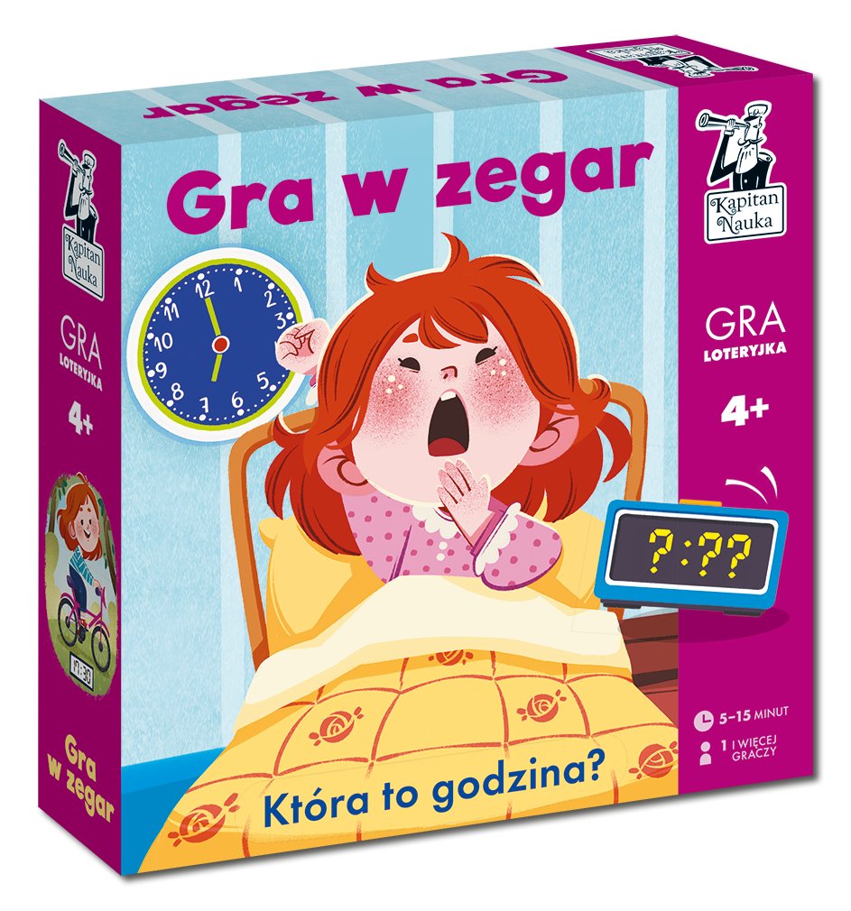 Kapitan Nauka, gra edukacyjna Gra w zegar. Która godzina?