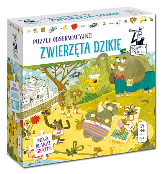 Kapitan Nauka, puzzle obserwacyjne Zwierzęta dzikie, 54 el. - Kapitan Nauka