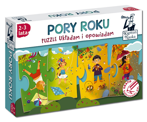 Kapitan Nauka, puzzle, Układam i opowiadam, Pory Roku, 10 el.