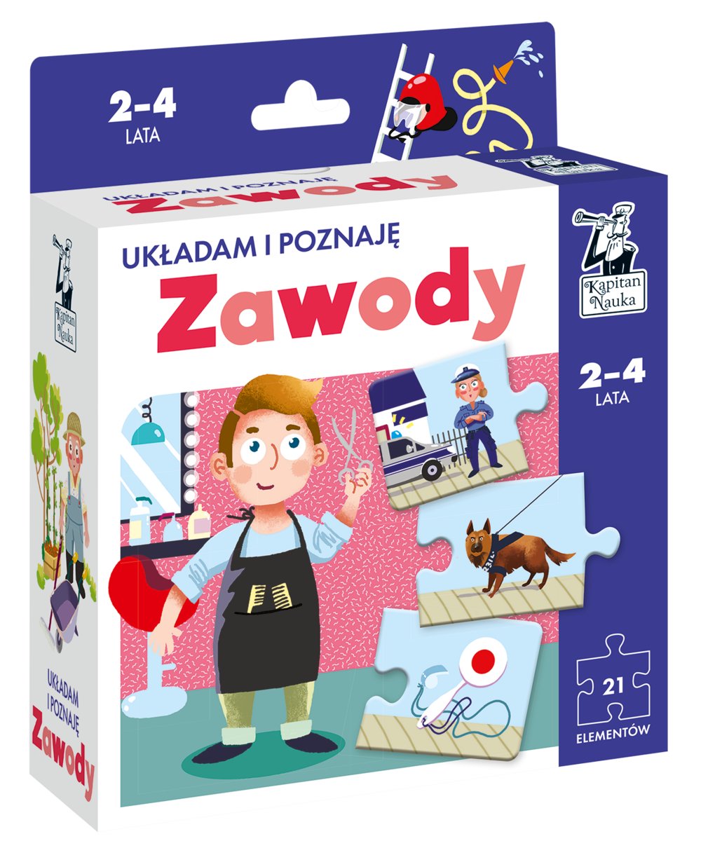 Kapitan Nauka, puzzle układam i poznaję Zawody, 21 el.