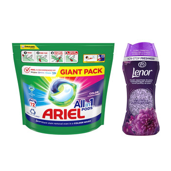 Kapsułki do prania ARIEL All-in-1 pods 72 szt + Perełki zapachowe LENOR 210 g - Ariel