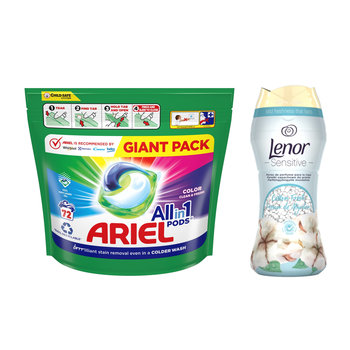 Kapsułki do prania ARIEL All-in-1 pods 72 szt + Perełki zapachowe LENOR 210 g - Ariel