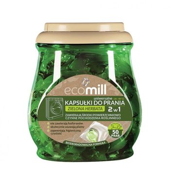 Kapsułki do prania ecomill uniwersalne zielona herbata 2 w 1 (50 kapsułek) - ECOMIL