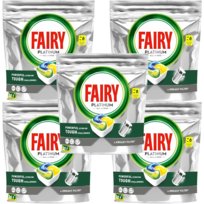 Kapsułki do zmywarki FAIRY Platinum All in One, 140 szt - Lemon usuwanie tłuszczu czyste naczynia ochrona szkła filtrów świeży zapach