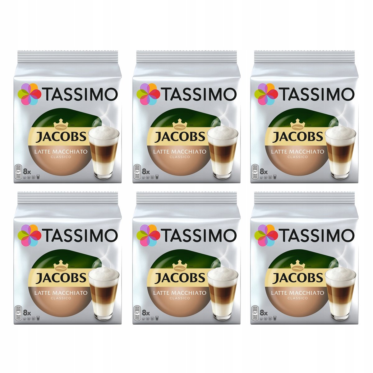 TASSIMO Café Assortiment 5 variétés - Latte Macchiato, Cappuccino