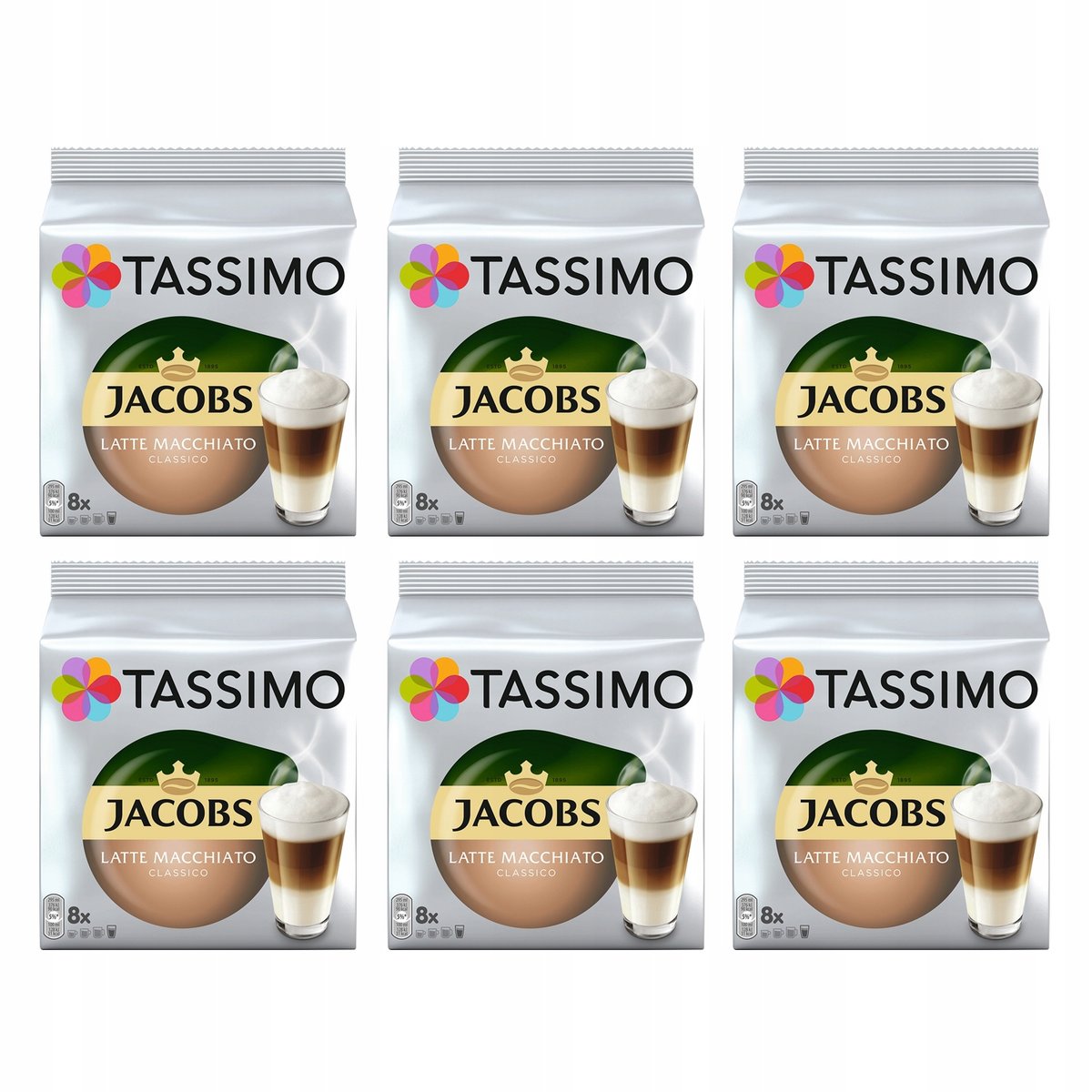 Kapsułki Tassimo Jacobs Latte Macchiato zestaw 5+1 GRATIS - Tassimo ...