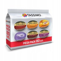 Kapsułki TASSIMO Jacobs MEGAPACK zestaw 82szt, 5+1 opakowanie !