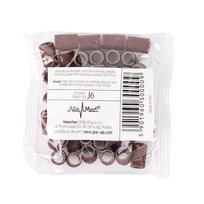 Kapturki do manicure i pedicure mandrele nakładki ścierne cylinder 6mm gradacja 100 AlleMed brązowe 50 szt