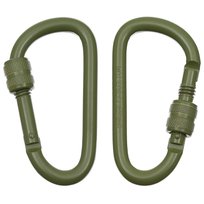 Karabińczyk Stalowy Z Blokadą 8 Mm X 8 Cm Green MFH