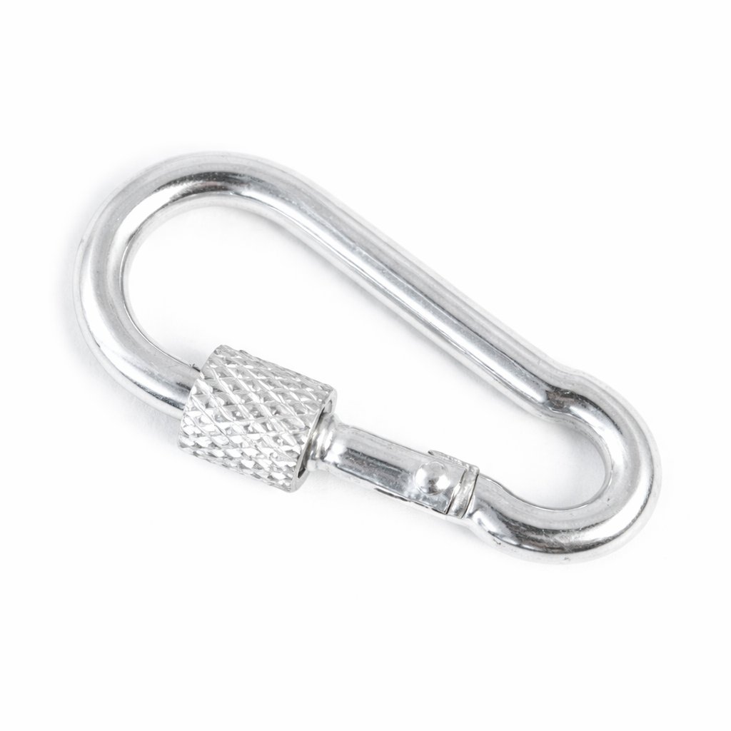 OLFed KARABIŃCZYK STALOWY Z ZABEZPIECZENIEM 10 MM - MOCNY, ZAKRĘCANY, OCYNKOWANY