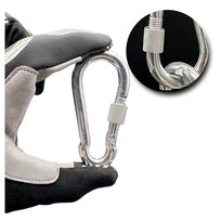 karabińczyk z zabezpieczeniem 10x100 mm hak zaczep DUŻY mocny ocynkowany