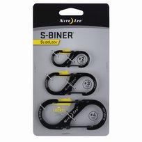 Karabińczyki NITE IZE S-Biner SlideLock, czarne, 3 szt. Nite ize
