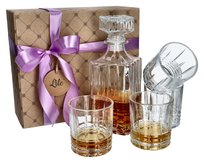 Karafka i szklanki do whisky (4 szt.) zestaw z pudełkiem prezentowym Lile Ginger LI-010G