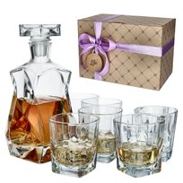 Karafka i szklanki do whisky (6 szt.) 750 ml zestaw prezentowy Lile Ginger LI-011G Lile