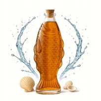 Karafka RYBA 500ml Szklana Butelka Na Alkohol Wino Wazon Dekoracja Prezent