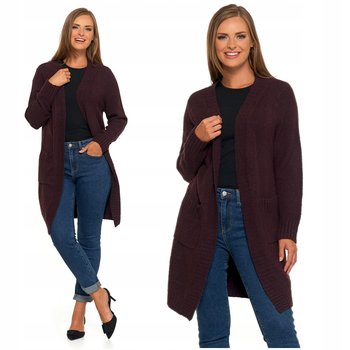 Kardigan Damski Długi Sweter Ciepły Narzutka z Kieszeniami MORAJ M/L - Moraj