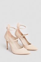 KAREN MILLEN CZÓŁENKA BEŻOWE SKÓRZANE ELEGANCKIE ZAPINANE WYJŚCIOWE 38 T5A Inna marka