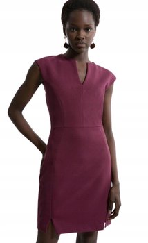 Karen Millen Petite Prosta Sukienka z Dekoltem Szpic Fioletowa 38 B1c - Karen Millen