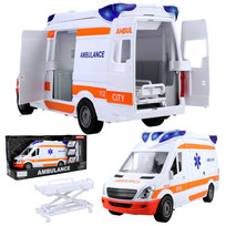 Karetka Pogotowia Auto Ambulans Światło Nosze Otwierane Drzwi Gumowe Koła