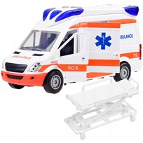 Karetka z noszami ambulans + nosze autko z dźwiękiem