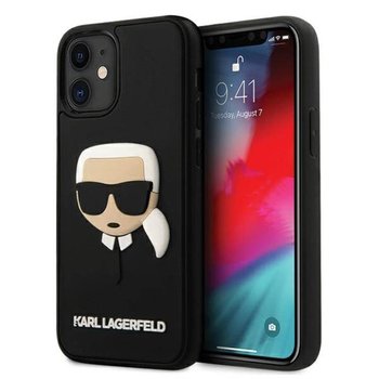 Karl Lagerfeld 3D Rubber Karl`s Head - Etui iPhone 12 mini (czarny) - Karl Lagerfeld