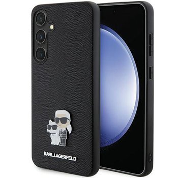 Karl Lagerfeld etui obudowa do Samsung Galaxy S24+ S926 hardcase czarny/black Saffiano Karl & Choupette Metal Pin - Karl Lagerfeld