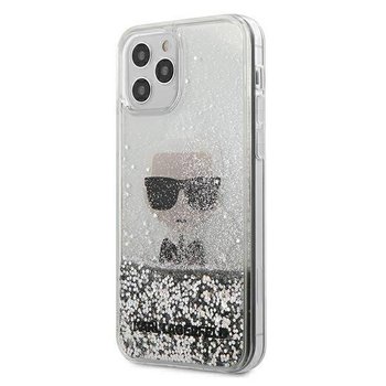 Karl Lagerfeld Hard Case Ikonik Liquid Glitter Iphone 12 / 12 Pro Srebrny - Karl Lagerfeld