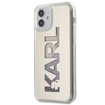 Karl Lagerfeld Hard Case Mirror Liquid Glitter Karl Iphone 12 Mini Srebrny - Karl Lagerfeld
