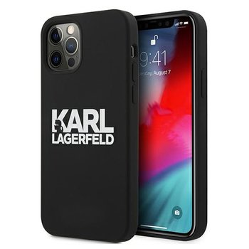 Karl Lagerfeld KLHCP12MSLKLRBK iPhone 12/12 Pro 6,1" Silicone Stack Logo czarny/black - Karl Lagerfeld