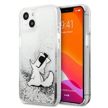 Karl Lagerfeld KLHCP13SGCFS iPhone 13 mini 5,4" srebrny/silver hardcase Liquid Glitter Choupette Fun - Karl Lagerfeld
