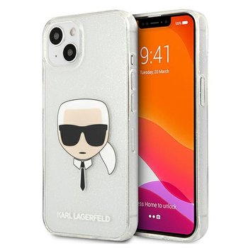 Karl Lagerfeld KLHCP13SKHTUGLS iPhone 13 mini 5,4" srebrny/silver hardcase Glitter Karl`s Head - Karl Lagerfeld