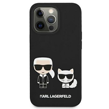Karl Lagerfeld KLHCP13SSSKCK iPhone 13 mini 5,4" hardcase czarny/black Silicone Karl & Choupette - Karl Lagerfeld