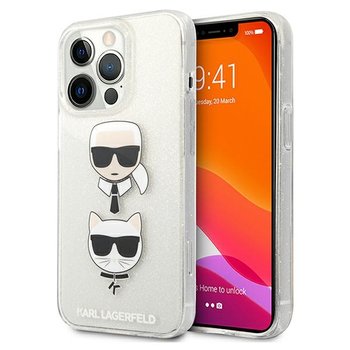 Karl Lagerfeld KLHCP13XKCTUGLS iPhone 13 Pro Max 6,7" srebrny/silver hardcase Glitter Karl`s & Choupette - Karl Lagerfeld