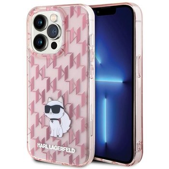 Karl Lagerfeld KLHCP15LHNCMKLP etui obudowa do iPhone 15 Pro 6.1" różowy/pink hardcase Monogram Choupette - Karl Lagerfeld