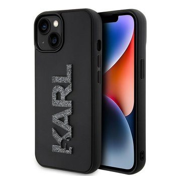 Karl Lagerfeld KLHCP15S3DMBKCK etui obudowa do iPhone 15 6.1" czarny/black hardcase 3D Rubber Glitter Logo - Karl Lagerfeld
