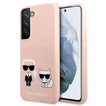 Karl Lagerfeld KLHCS22MSSKCI S22+ S906 hardcase jasno różowy/light pink Silicone Ikonik Karl & Choupette - Karl Lagerfeld